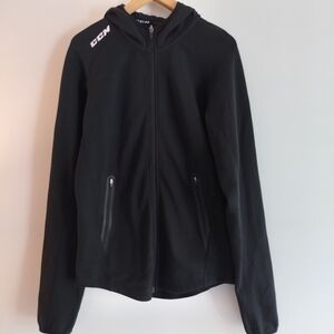 CCM Black Tactical Dry Zip-Up Hoodie Size S